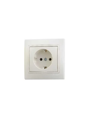 Lezard розетка 1-м бежевый с/з