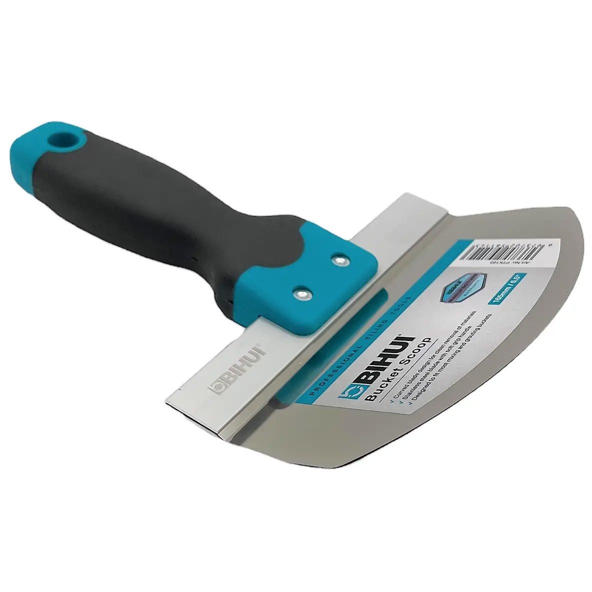 (FIX) Шпатель малярный полукруглый для ведра PTK165 BIHUI полукруглый для работы с клеевым раствором