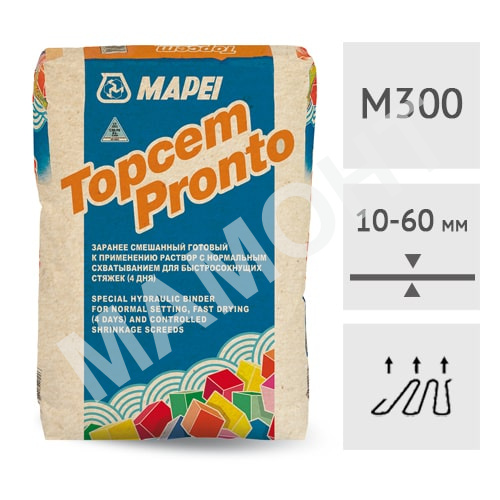 МАПЕЙ Topcem Pronto Быстротвердеющий пол с высокой теплопровод.быстросох.