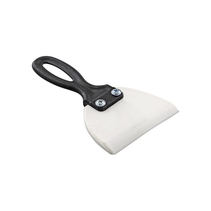Шпатель резиновый с пластиковой ручкой, белый,86мм